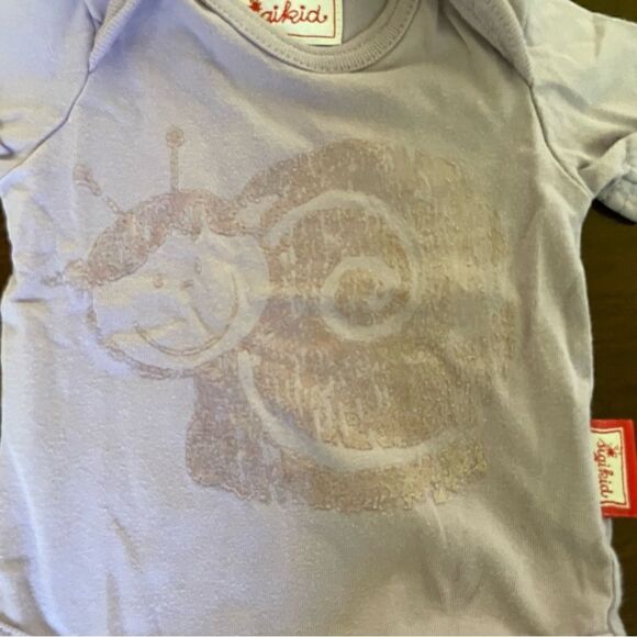 Sigikid German Made Newborn Cotton Onesie with Turtle Size 50/ Newborn/ Premie - Picture 2 of 6